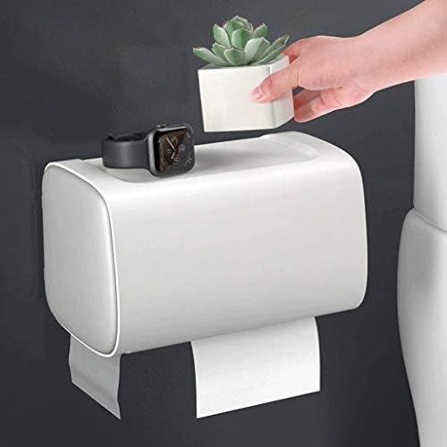 JYDQM водоотпорен ткиво кутија со монтиран диспензер за бања за бања за повеќекратни хартиени крпи кутија за складирање на ткива