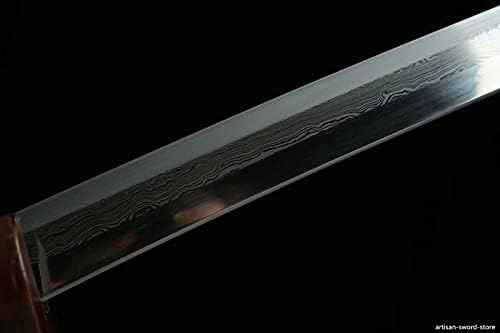 PJXC рачно изработен Дамаск преклопен челик мелење јапонски целосен меч на самурај катана меч