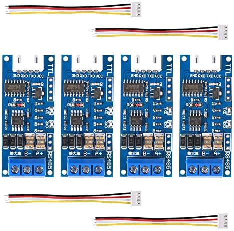 Sipytopf 4pack TTL до RS485 Адаптер модул 485 до TTL сигнал единечен чип Сериски порта на конвертор 3.3V 5V табла со индикатор RXD TXD