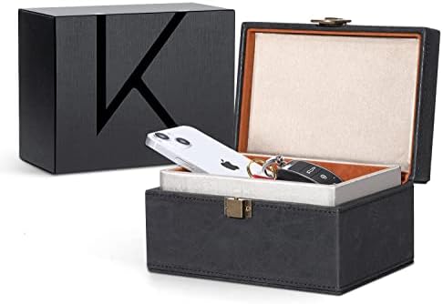 Kenark KK6M-BK Elegant Faraday Box, Faraday Key FOB FOB Proturing Box, кутија за заштита на автомобили, блокатор на сигнал за автомобил,