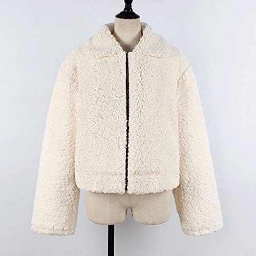 IYYVV жени дами топла вештачка волна палто патент Зимска јакна Зимска парка надворешна облека