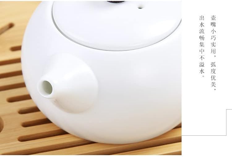 Порцелански чајник 6oz мал чај сад бел кинески чај од риба со мастило