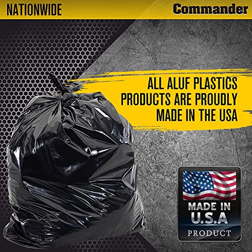 Командант 42 галон 3 милји црни точки ѓубре торби за ѓубре - 32 x 46 - пакет од 20 - за изведувач, индустриски, институционален