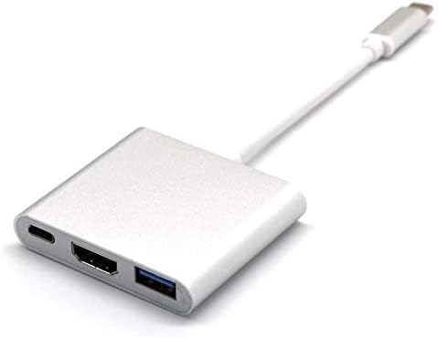 USB-C Type-C До HDMI Адаптер, HUB 4K Тв Адаптер Кабел За MacBook Pro Samsung Huawei + USB 3.0 Порта и Pd Порта За Брзо Полнење