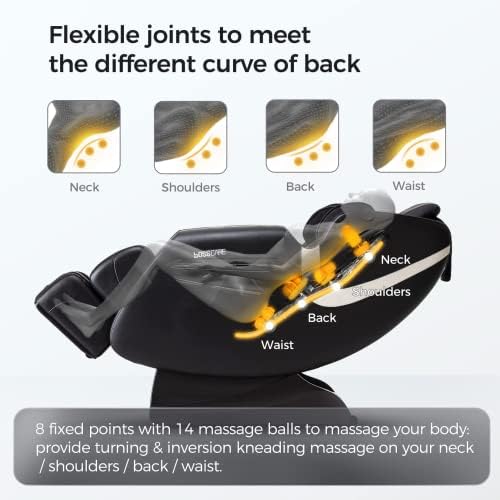 Плипли за масажа за масажа на столчето со нула гравитација масажа за масажа Bluetooth звучник стапало на стапалото црно