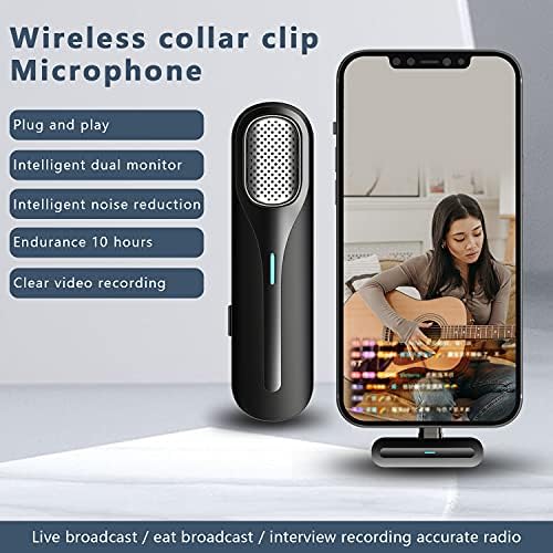 Pwaytek безжичен лавалиер микрофон, снимање микрофон со куќиште за полнење за iPhone/iPad ， приклучок и играјте лап-клип-на мини микрофон за