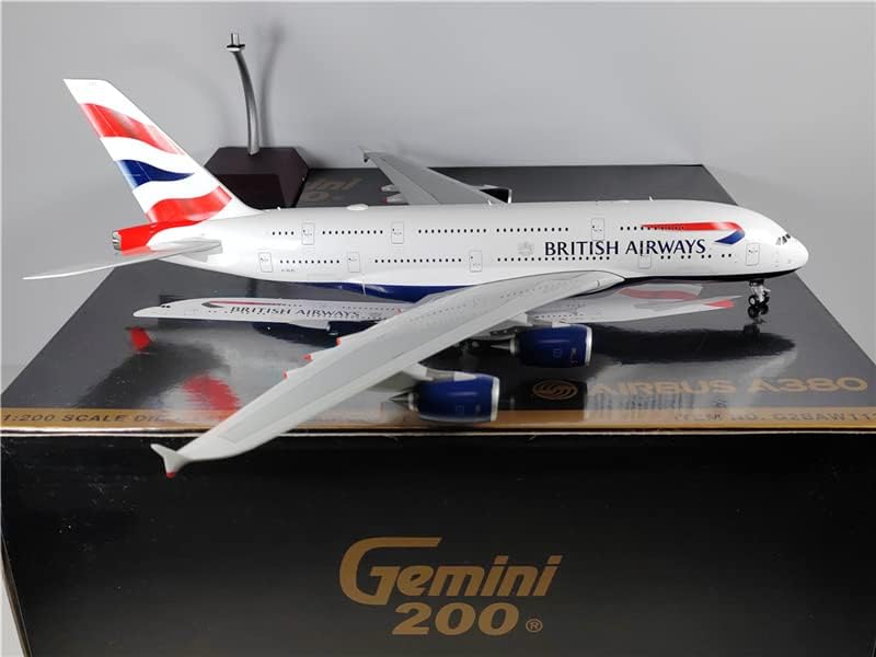 Beminijets British Airways за Airbus A380-800 G-Xlel 1/200 Diecast Aircraft претходно изграден модел