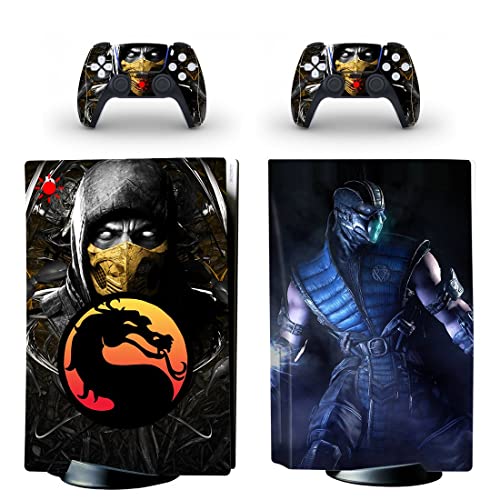 За PS4 Slim - Game Ninja Mortal Најдобра војна Kombat x PS4 или PS5 налепница за кожа за PlayStation 4 или 5 конзола и контролори