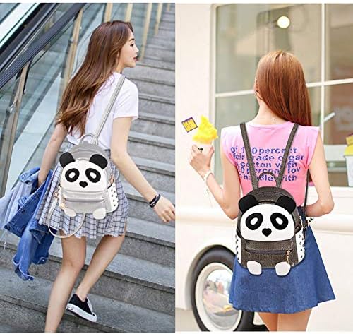 Мода симпатична pu rivet мини случајна стил панда ранец за девојки