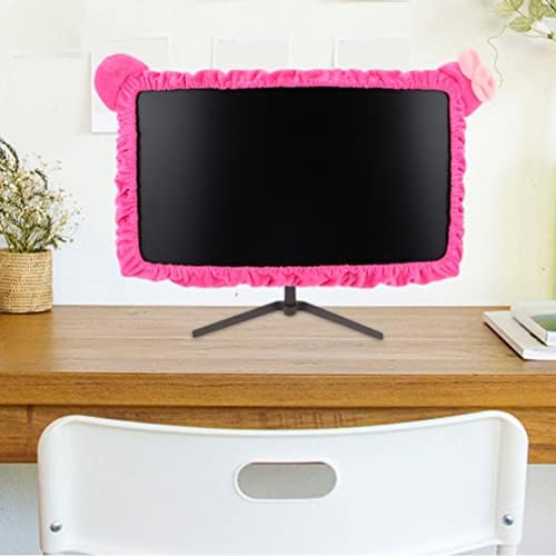 Компјутерски монитори на Solustre PC Moniter 2PCS Animal Computer Comput Cover Elastic Kawaii Monitor Cover Cover со CAT EAR