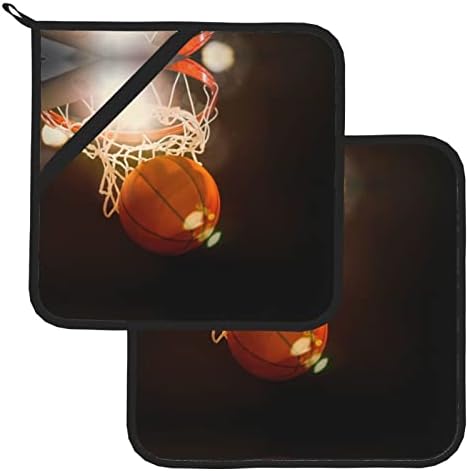 Држачи за кошаркарски тенџере за кујнски рерна постави 2 парчиња машина што може да се перат отпорни на топлина топли влошки