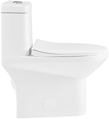 Пјер едно парче издолжена тоалет со двојно-флеш 1.1/1,6 gpf, бело