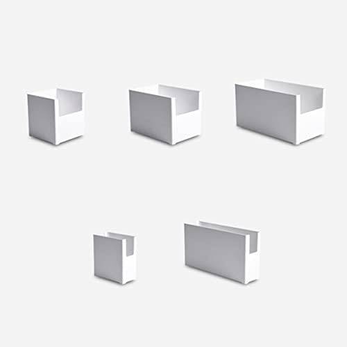 Организатор на организатор на кабилок кутија кутија кутија суперпозиција за складирање широка контејнер десктоп бел стил мулти-средно