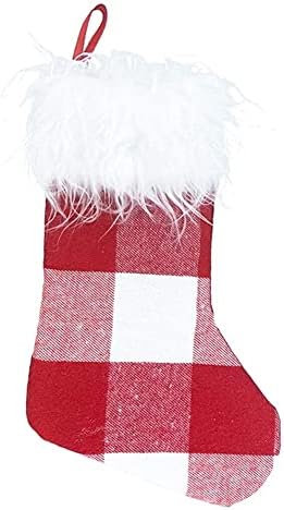 Alremo Huangxing - Божиќни чорапи кадифни чорапи елка за бонбони за бонбони торби Божиќни декорации чорапи може да висат