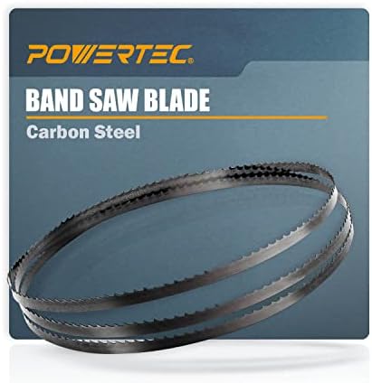 Powertec 80 Inch X 3/8 инчи x 4 TPI Bandsaw Blades за обработка на дрво, бендовите видоа лопати се вклопуваат во Sears занаетчијата
