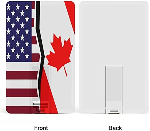 Американско И Канадско Знаме КРЕДИТНА Картичка USB Флеш Персонализирана Меморија Стап Клуч За Складирање Диск 64G