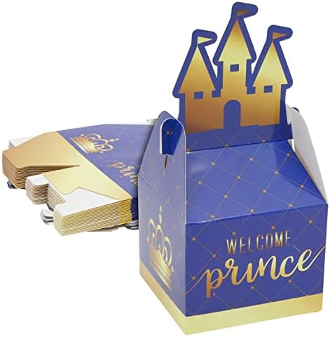 36 Пакет замок за замок за замок за третирање на кутии за фаворити, добредојде на малиот принц бебешки туш украси за момчиња
