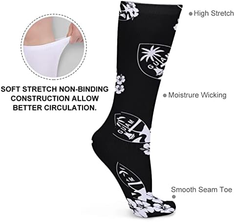 ПЛЕВЕЛКЕЈАТ ГУМА со Хибискус Дебели Чорапи Новина Смешно Печатење Графички Секојдневни Чорапи Со Топла Средна Цевка За Зима