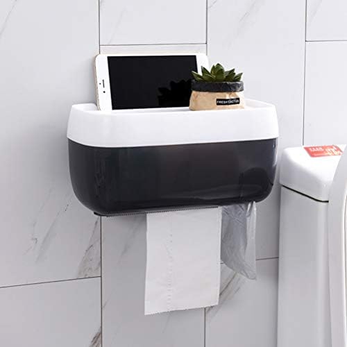 Cabilock 1pc Слободен Удар Хартија Случај Пластична Тоалетна Хартија Носителот Ѕид-Монтирани Водоотпорен Ткиво Картон За Бања Кујна