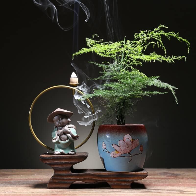 Креативни мали монашки чајни украси за миленичиња Зен Брак на темјан чај чај, зелена фабрика, бонсаи кунг фу чај, поставени додатоци
