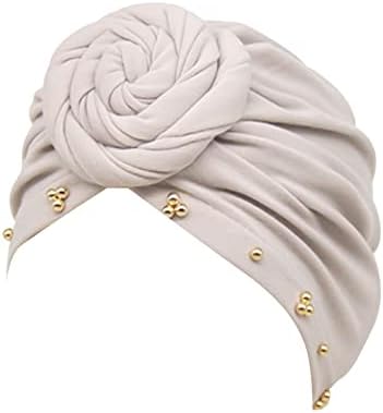 Beanie капа за жени плетена еластична турбана глава мека удобна рак на глава, цврста боја на коса, капачиња за коса.