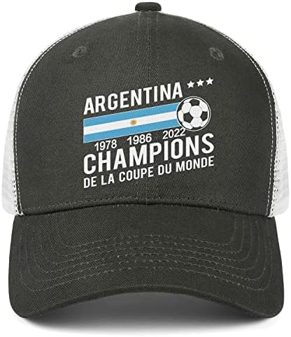 2022 Светски фудбалски шампиони ја капачиња Аргентина Меш Хет Хат прилагодлива за прилагодлива фудбалска капа на Аргентина