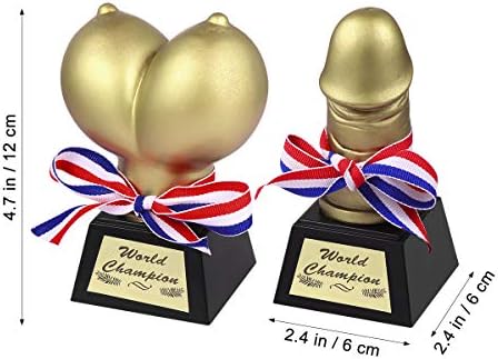 СТУБОК 1 пар сингл забава смешна трофеј игра гради Вили трофеј награда Светски шампион кокошка игра за забава за забава за време на забавата на