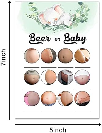 Картички за игри за туширање за бебиња, симпатична картичка за пиво-пиво-бели или картичка за бебиња за забава за бебиња за туширање ， смешен