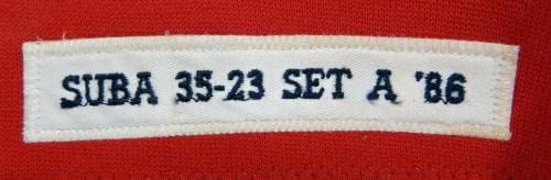 1986 Хјустон Астрос Стрех Суба 61 Игра користеше бели панталони 35-23 DP24436 - Игра користена MLB панталони