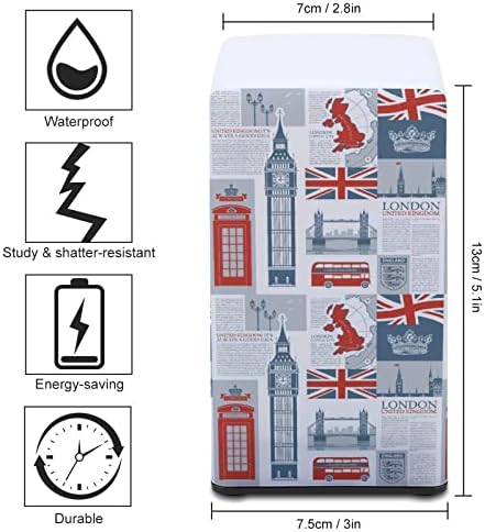 Тема на Велика Британија и Лондон британско знаме за ламба Едноставна ноќна светлина за домашна канцеларија за домување