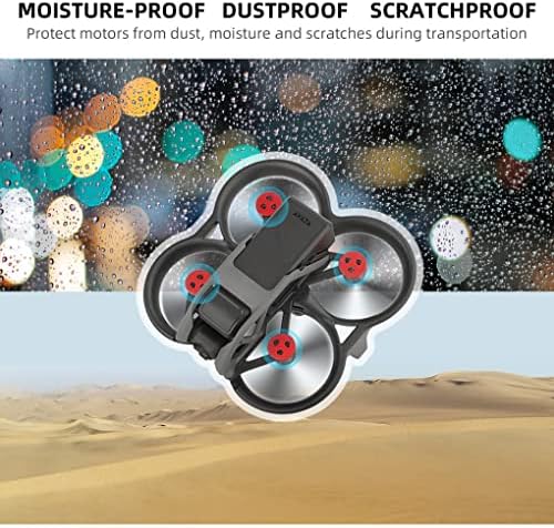 Заштита за заштита на моторната капа на алуминиум легура за DJI avata uav Quadcopter, влага-доказ, црвена боја докажана од прашина