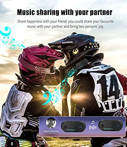 Слушалки за мотоцикли со шлемови со моторцикли, TCOM VB со музика за споделување 2-ридори 800M Универзални системи за комуникација во интерком, водоотпорен мотобикеј ин?