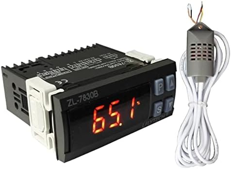 Реле за дигитална влажност Agounod ZL-7830B 30A 100-240VAC Контролер на дигитална влажност хигростат со алармантен излез