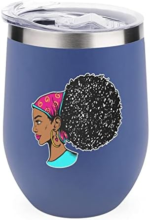 Афроамериканска Чаша За Шишиња Со Црни Жени Со Капак Изолирана Чаша Од Не ' Рѓосувачки Челик Двојна Ѕидна Канцеларија Домашни Чаши