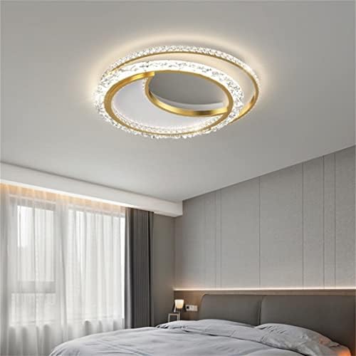 Ујамз домашна атмосфера акрилна тркалезна предводена таванска ламба злато лустери нордиска светлина во спалната соба