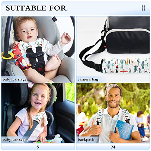 Авионите капаци на седиштата за автомобили за бебиња за бебиња 2 парчиња ленти за седишта за автомобили за рамо за перничиња