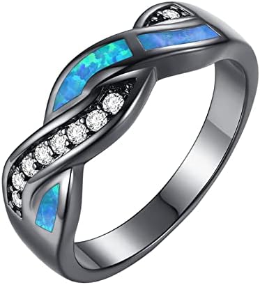 Женски накит прстени кружни исечени циркони за ангажман прстени жени свадбени прстени накит за жени целосни дијамантски прстени подароци