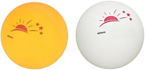 60 парчиња 3 -starвезди 40мм табела со тениски топки Трајни практики пинг -понг топки за забава за обука на конкуренција - портокалова,