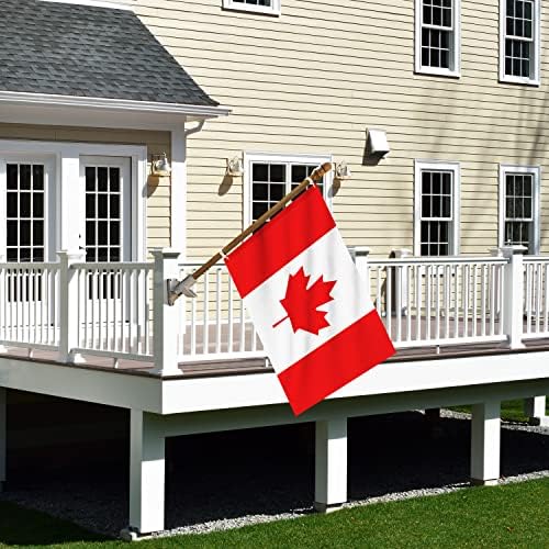 Banner Buzz Направете го тоа видливо знаме на Канада, плетена ткаенина 90 GSM - лесни, светли и живописни бои, месинг громи