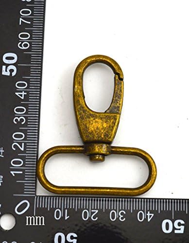 Wuuycoky бронза 1,5 Внатрешен дијаметар овален прстен јастог јастог спојки вртливите куки пакет од 6