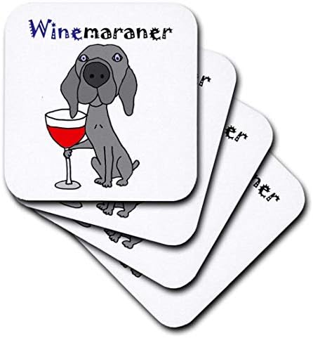 3drose Смешни Вајмаранер Куче Пиење Црвено Вино Е WINEmaraner-Меки Подлоги, во собата на 4