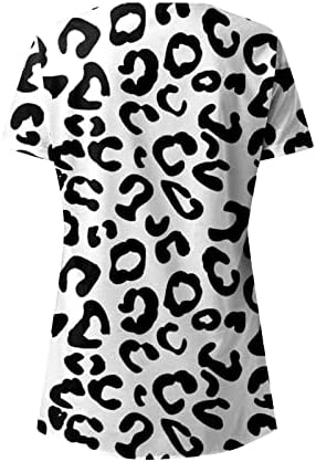 Женски кратки ракави цветници маица модни обични кошули врвови 2023 лето V вратот лабава удобна маичка блуза