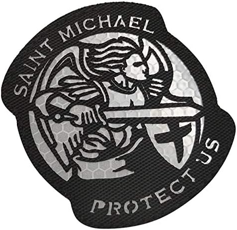 Инфрацрвена IR рефлексивна лепенка на Свети Мајкл Морал, тактичка опрема воен амблем значка Декоративна апликација со прицврстувач за