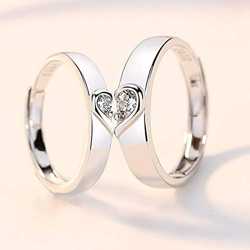 Прсти прстени за жени Ангел Ангел во форма на срце во форма на срце, испреплетени прстени за отворено ангажман за мажи Свадбениот бенд
