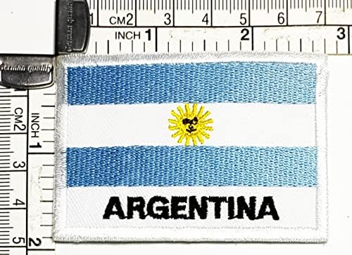 Кленплус 1, 7Х2, 6 ИНЧИ. Аргентина Знаме Лепенка Земја Знаме Амблем Униформа Шие Железо На Закрпи Мода Додаток Занает Проекти Костим