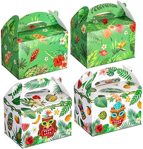 30 Парчиња Луау Партија Корист Кутии, Тропски Подарок Кутија Во Собата Хавајски Добрите Кутии Бонбони Кутии Тропски Третираат Подарок Хартија