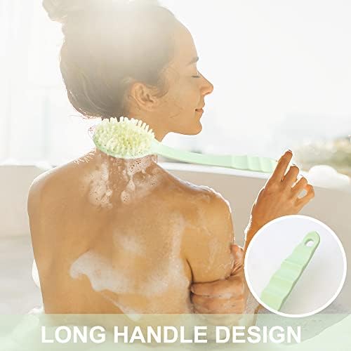 Aevbsoy 1 парчиња пластична бања, четка за туширање, со меки влакната, бања и туш чистач на телото на телото, ексфолирајќи ја четката за чистење на кожата на кожата со за?