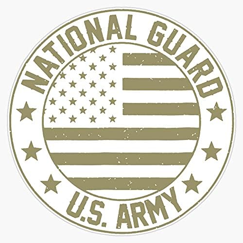 HOF Трговија со ветерани на Националната гарда на американската армија за мажи Винил налепница водоотпорен деклап лаптоп wallиден прозорец