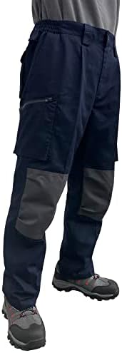 Танкот карго лесни панталони за мажи, тактички панталони со рипстоп со засилени колена, панталони за пешачење на отворено