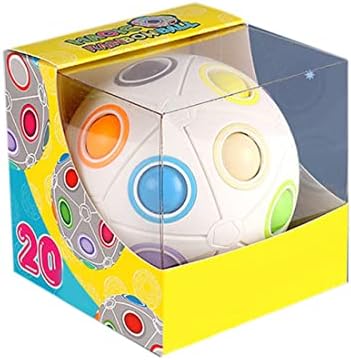 Laimtitl Moyu Cubing училница 20-дупка Шарена магична топка, мазна и стабилна магична топка од 20 дупки, магична топка од специфичен